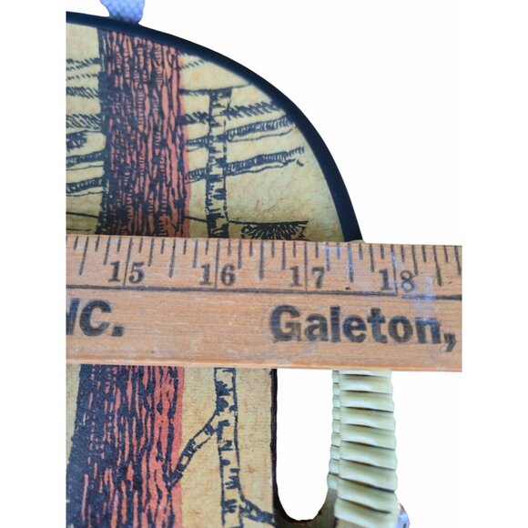 Mid Century Modern Covered Bridge art Fiberboard Serving  Vintage Tray TV tray - Picture 7 of 8